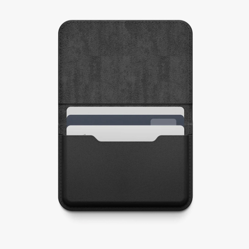 Elago Magnetic Leather Card Wallet (Card Holder) Black