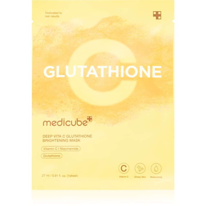 medicube Deep Vita C Glutathione Brightening Mask rozjasňující plátýnková maska 27 ml
