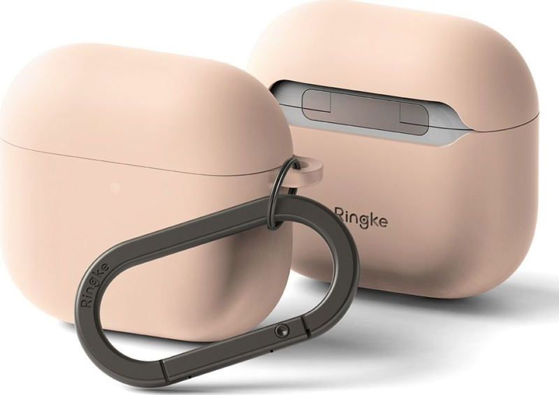 Ringke Pouzdro na sluchátka AirPods 4 - Ringke, Silicone Pink Sand