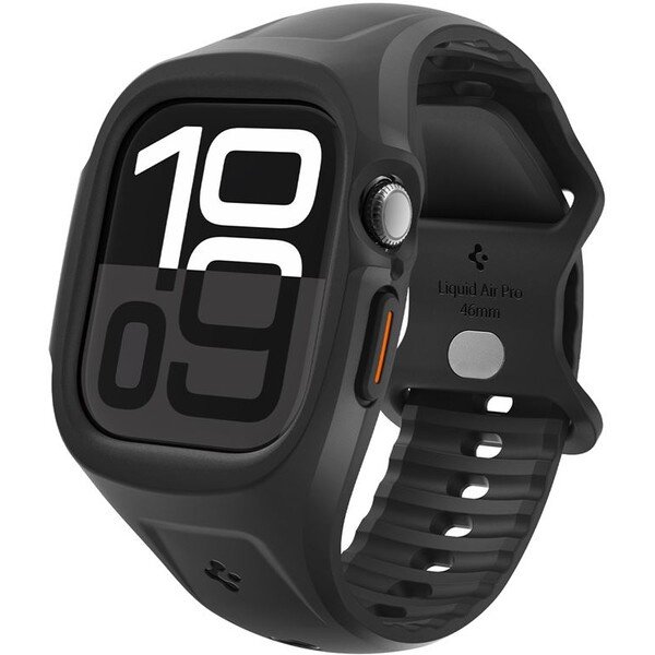 Spigen Liquid Air Pro kryt s řemínkem Apple Watch 10 (46mm) černý
