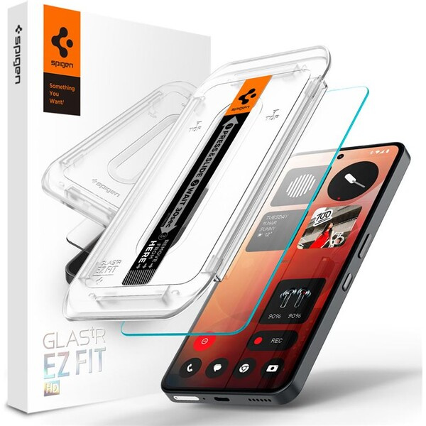 Spigen Glass tR EZ Fit HD 1 Pack Transparency Nothing Phone 3a /3a Pro AGL09429 Čirá
