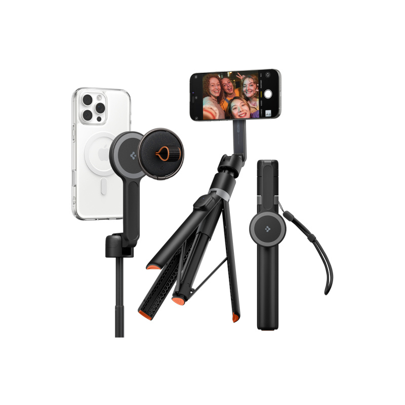 Spigen Selfie Stick MagSafe+ Tripod selfie tyč černá
