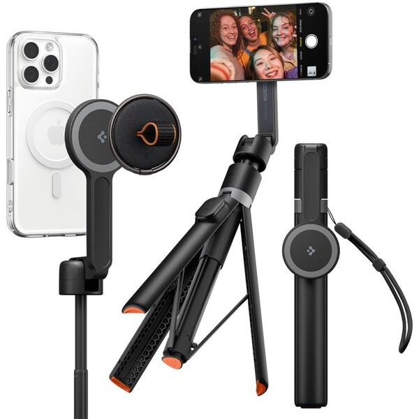 Spigen Selfie Stick MagSafe+ Tripod selfie tyč černá
