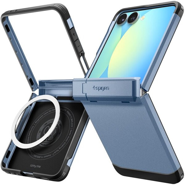 Spigen Tough Armor Pro MagSafe kryt Samsung Galaxy Z Flip7 světle modrý