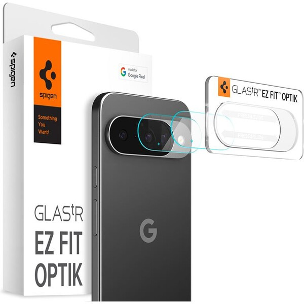Spigen Glass tR EZ Fit Optik 2 Pack tvrzené sklo na fotoapará Google Pixel 10 čiré