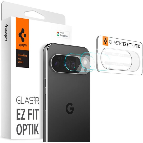 Spigen Glass tR EZ Fit Optik 2 Pack tvrzené sklo na fotoapará Google Pixel 10 Pro XL čiré