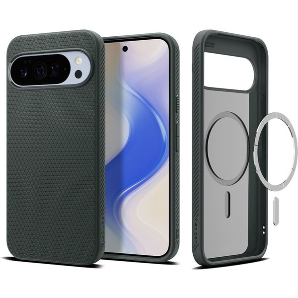 Spigen Liquid Air MagSafe kryt Google Pixel 10 Pro XL zelený