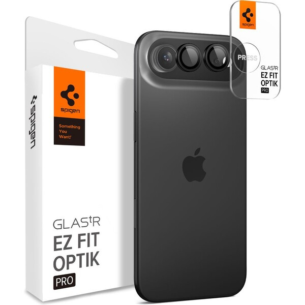 Spigen Glass tR EZ Fit Optik Pro skla iPhone Air black (2 ks)