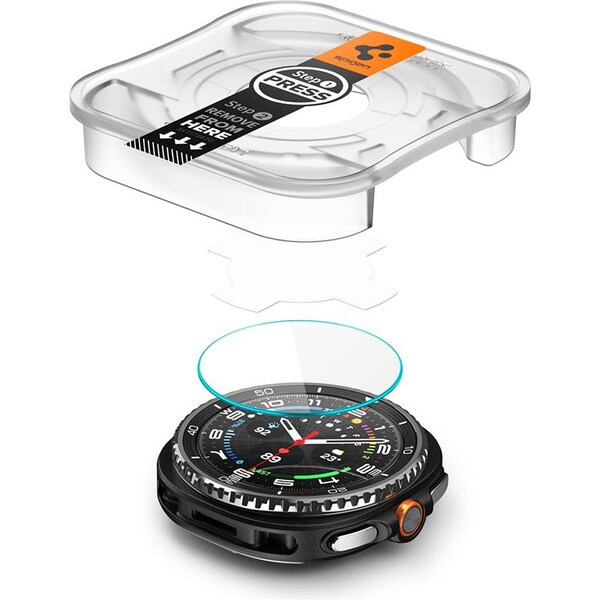 Spigen Glass tR EZ Fit 2 Pack sklo Galaxy Watch8 Classic (46mm) čiré (2 ks)
