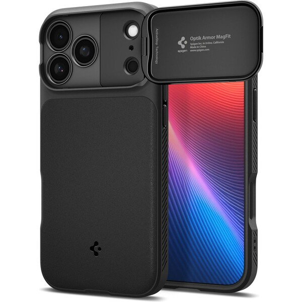 Spigen Optik Armor MagSafe kryt iPhone 17 Pro black