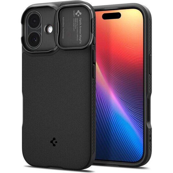 Spigen Optik Armor MagSafe kryt iPhone 17 black