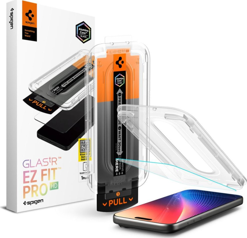 Spigen Glass tR EZ Fit Pro HD sklo iPhone 17 Pro/16 Pro/17