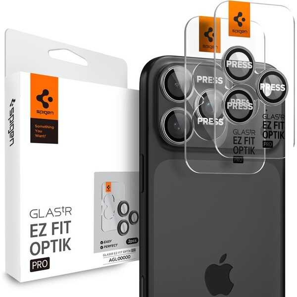 Spigen Glass tR EZ Fit Optik Pro skla iPhone 17-14 Pro/17-14 Pro Max gray (2 ks)