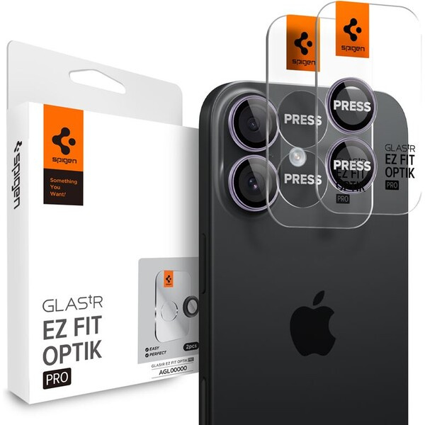 Spigen Glass tR EZ Fit Optik Pro skla iPhone 17 purple (2 ks)
