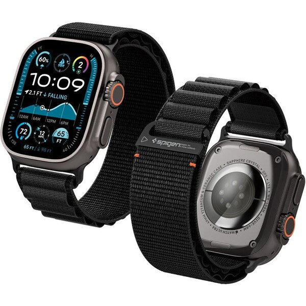 Spigen Fabric Band (hook) řemínek Apple Watch 49/46/45/44mm černý