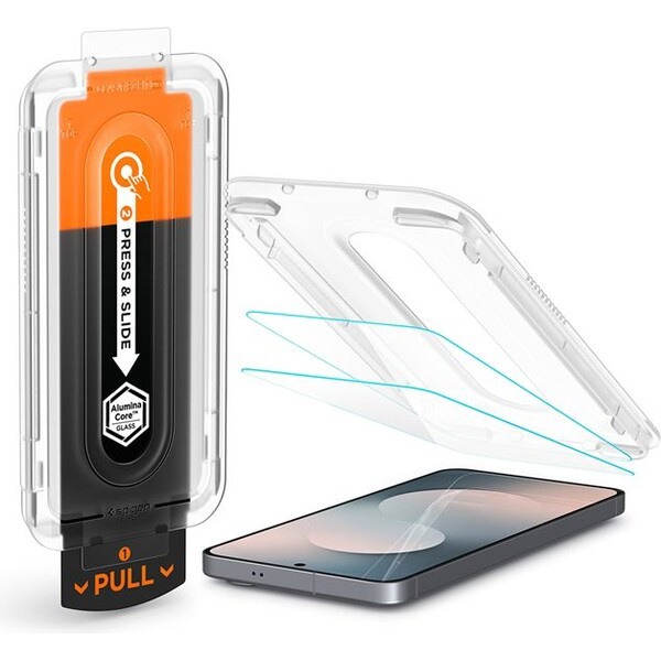 Spigen Glass tR EZ Fit Pro sklo Samsung Galaxy S25 FE čiré (2 ks)