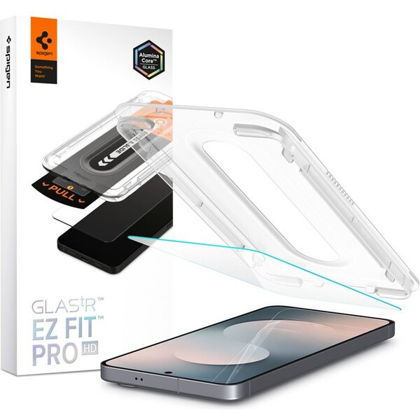 Spigen Glass tR EZ Fit Pro HD sklo Samsung Galaxy S25 FE čiré (1 ks)