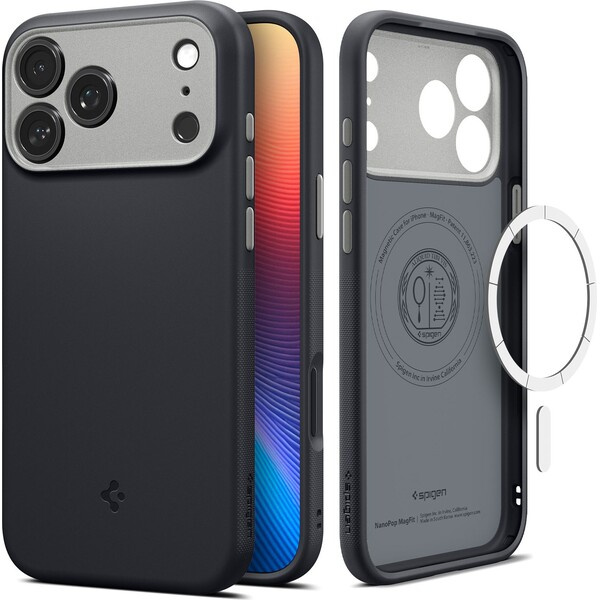 Spigen Nano Pop MagSafe kryt iPhone 17 Pro Max black sesame