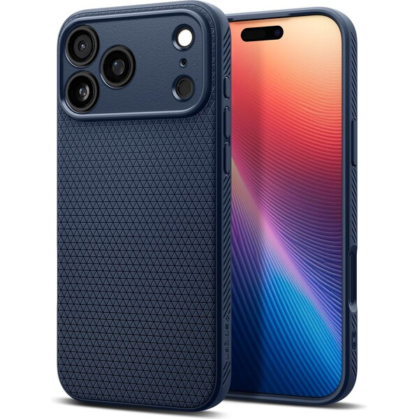Spigen Liquid Air kryt iPhone 17 Pro Max navy blue
