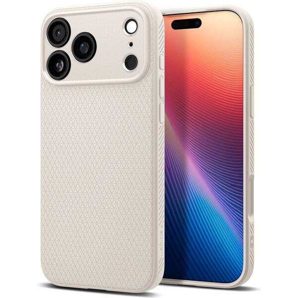 Spigen Liquid Air kryt iPhone 17 Pro Max natural titanium