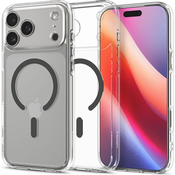 Spigen Ultra Hybrid MagSafe kryt iPhone 17 Pro Max clear graphite
