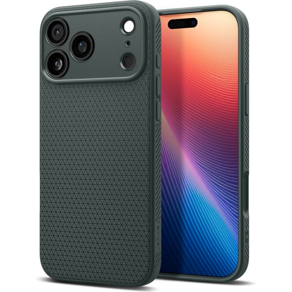 Spigen Liquid Air kryt iPhone 17 Pro abyss green