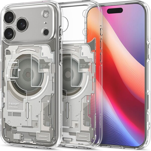 Spigen Ultra Hybrid MagSafe kryt iPhone 17 Pro zero one natural titanium