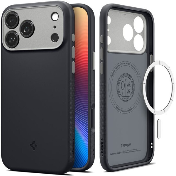 Spigen Nano Pop MagSafe kryt iPhone 17 black sesame