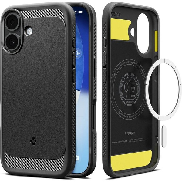 Kryt pro iPhone 17 Spigen Rugged Armor MagSafe - matně černý