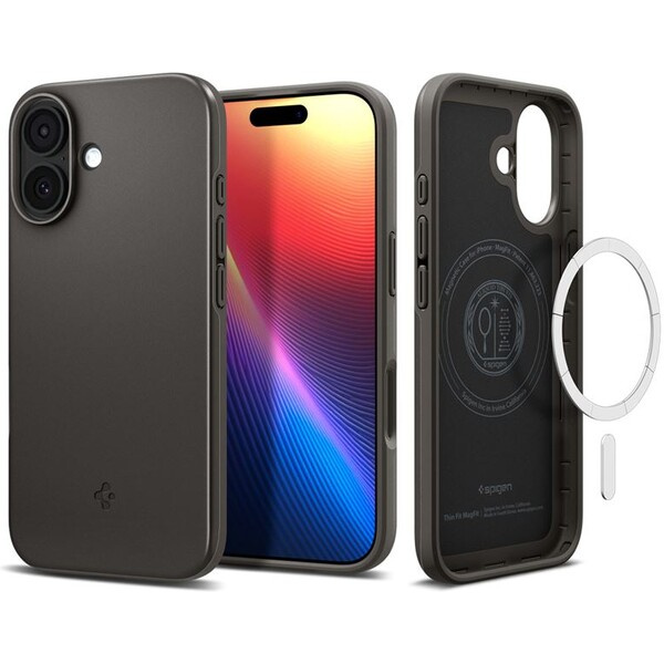 Spigen Thin Fit MagSafe kryt iPhone 17 gunmetal