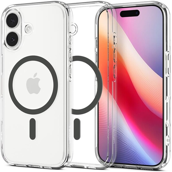 Spigen Ultra Hybrid MagSafe kryt iPhone 17 clear graphite
