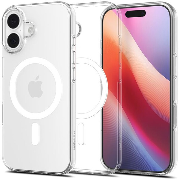 Spigen Liquid Crystal MagSafe kryt iPhone 17 clear white