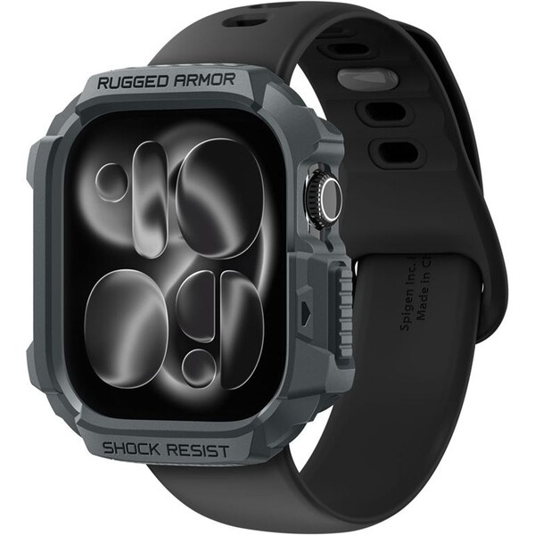 Spigen Rugged Armor 2 pouzdro Apple Watch 11 (46mm) dark gray