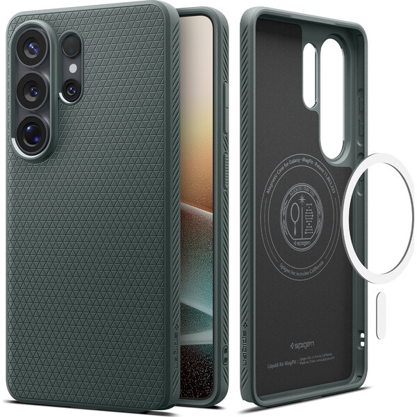 Spigen Liquid Air MagSafe kryt Samsung Galaxy S26 Ultra zelený