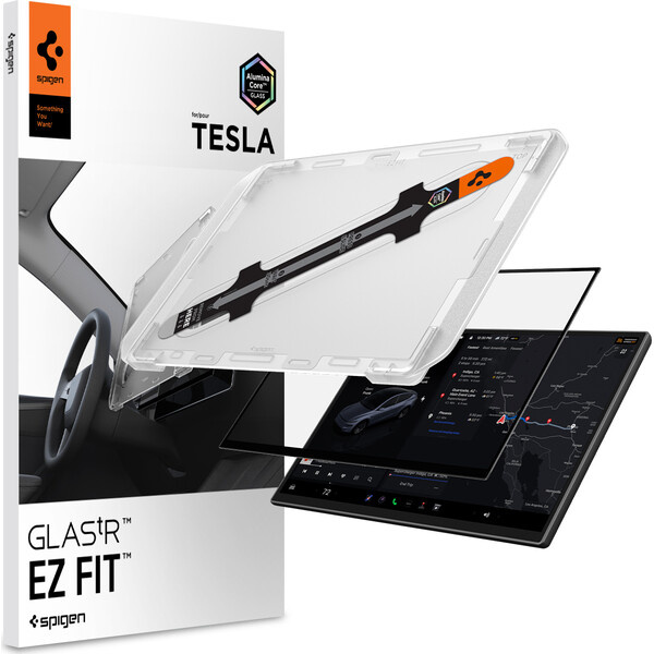 Spigen EZ Fit Clear tvrzené sklo Tesla Model Y L 2026 čiré