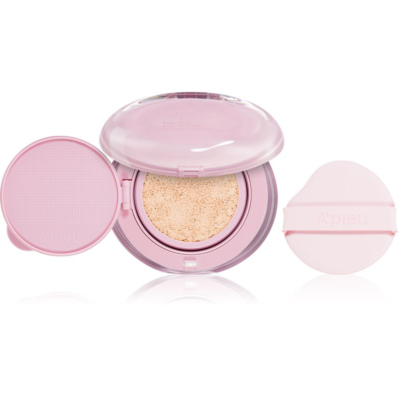 A’pieu Waterlock Comfort Veil Cushion dlouhotrvající make-up v houbičce pro intenzivní hydrataci pleti odstín 19 Pure 15 g