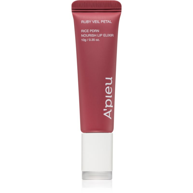 A’pieu Rice PDRN Nourish Lip Elixir tónovací balzám na rty s vyživujícím účinkem odstín 04 Ruby Veil Petal 10 g