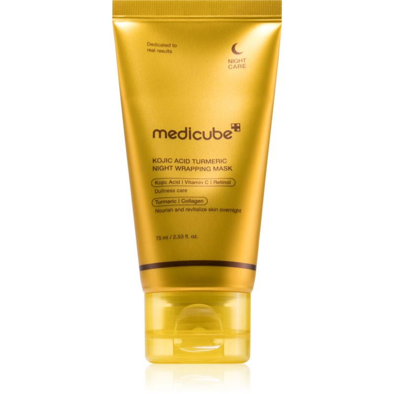 medicube Kojic Acid Tumeric Night Wrapping Mask rozjasňující maska pro mdlou, nesjednocenou pleť na noc 75 ml