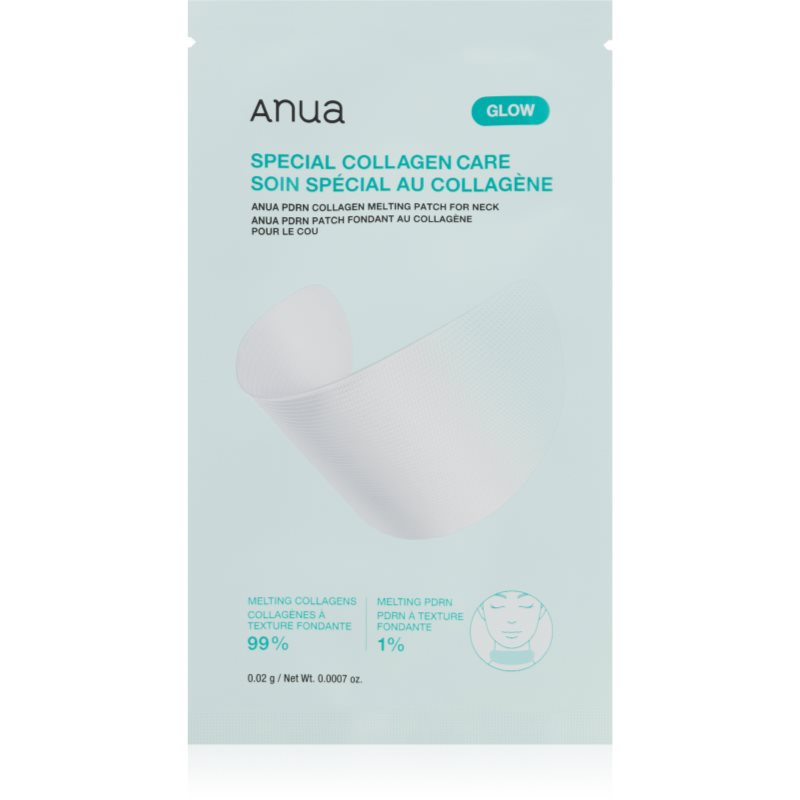 Anua PDRN Collagen Melting Patch For Neck liftingová a zpevňující maska na krk a dekolt 4 ks