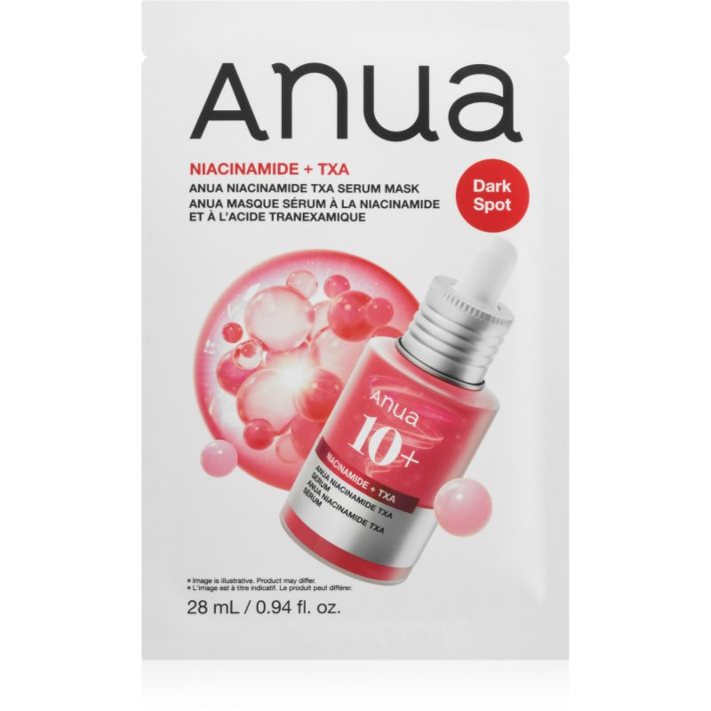 Anua Niacinamide TXA Serum Mask rozjasňující plátýnková maska proti pigmentovým skvrnám 28 ml