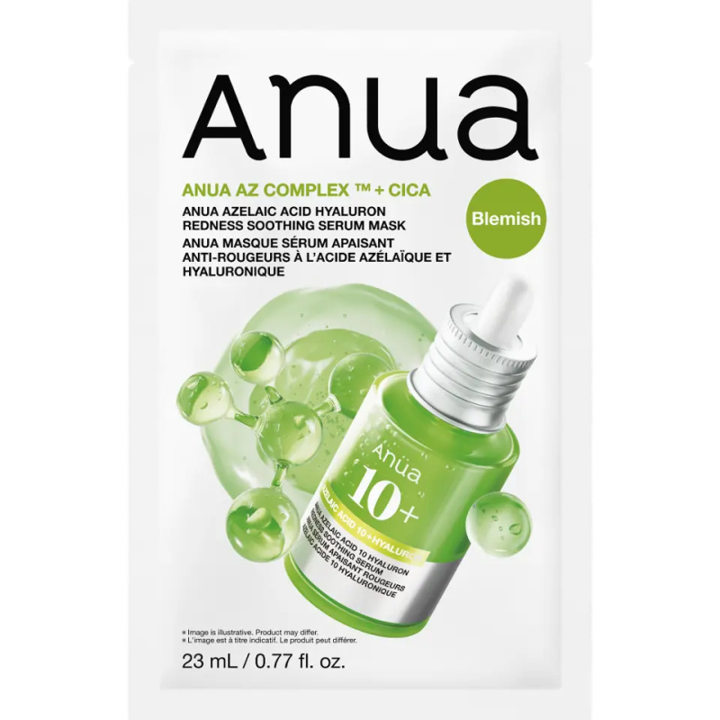 Anua Azelaic Acid Redness Soothing Serum Mask zklidňující plátýnková maska proti začervenání pleti 23 ml