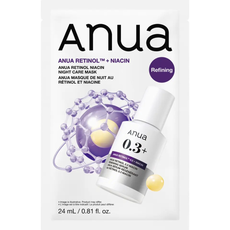 Anua  Pleťová maska pro noční regeneraci Retinol Niacin 24 ml