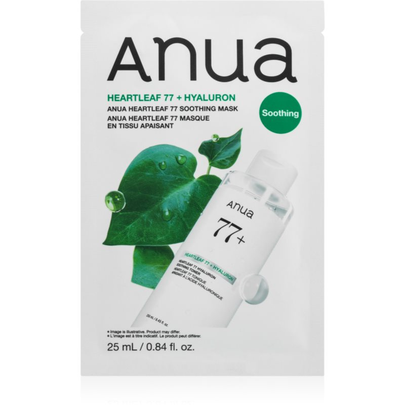Anua Heartleaf 77 Soothing Mask zklidňující plátýnková maska s hydratačním účinkem 25 ml