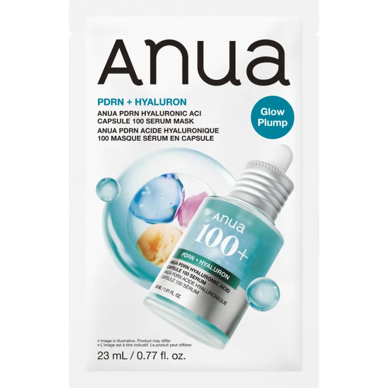 Anua PDRN Hyaluronic Acid Capsule 100 Serum Mask hydratační plátýnková maska se zpevňujícím účinkem 23 ml
