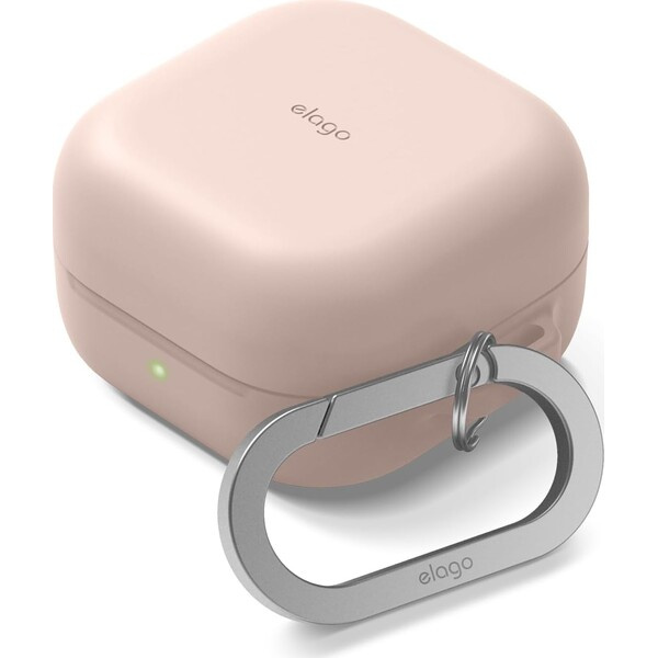 ELAGO Silicone Hang Case pouzdro pro Samsung Galaxy Buds4/Buds4 Pro světle růžové