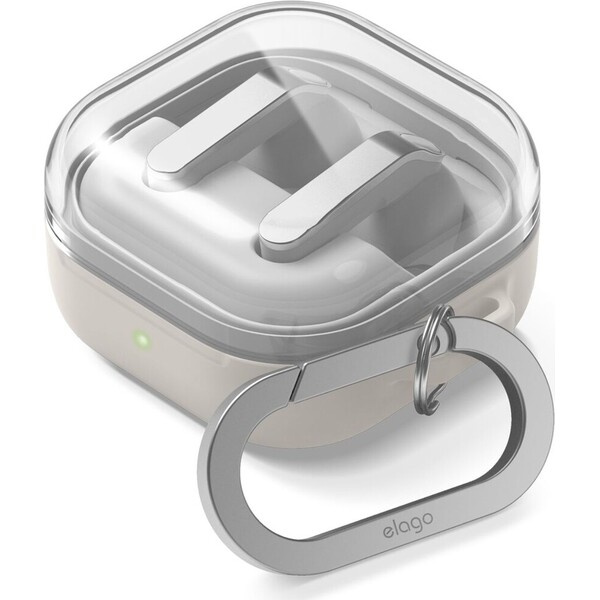 ELAGO Duo Clear pouzdro Samsung Galaxy Buds4/Buds4 Pro béžové