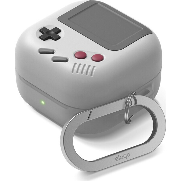 ELAGO Retro GameBoy pouzdro Samsung Galaxy Buds4/Buds4 Pro světle šedé