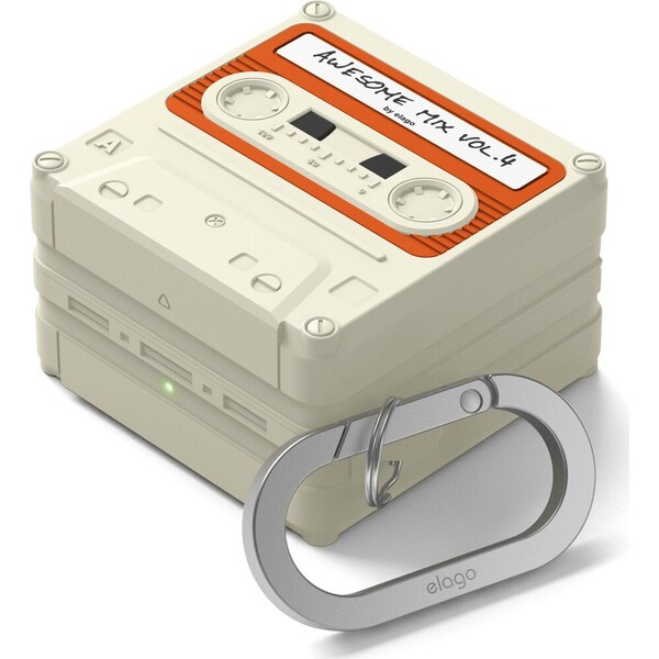 ELAGO Retro Cassette TAPE pouzdro Samsung GalaxyBuds4/Buds4 Pro béžové