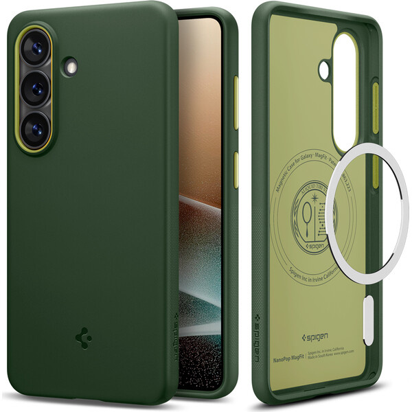 Spigen Nano Pop MagSafe kryt Samsung Galaxy S26 zelený