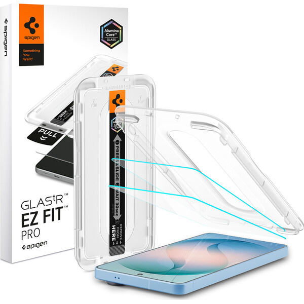 Spigen Glass tR EZ Fit Pro (Anti Reflection) sklo Samsung Galaxy S26+ čiré (2 ks)